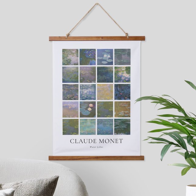 Tapiz Con Marco De Madera Claude Monet Water Lilies (Subido por el creador)