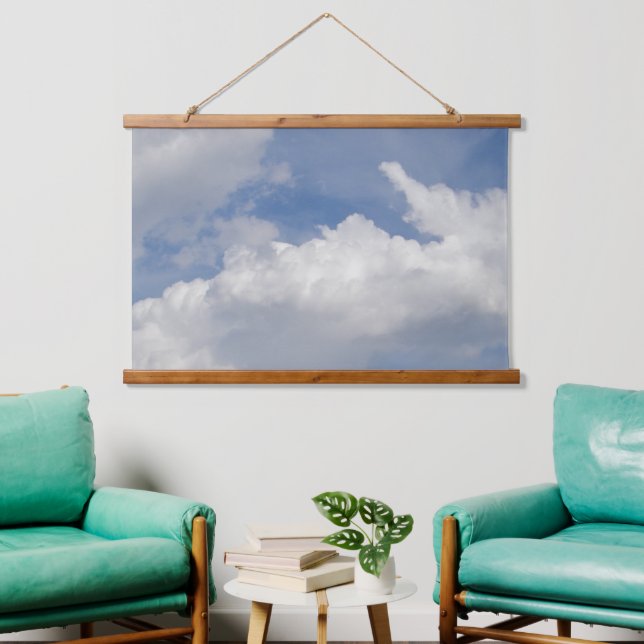 Tapiz Con Marco De Madera Cloud Dreamer Wood Toppped Wall Tapestry (Sala de estar)