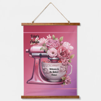 Tapiz Con Marco De Madera Cojín decorativo rosa del Palacio de Baker