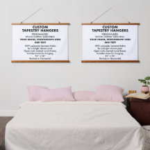 Colgadores de tapiz personalizados 36"x26" (x2)
