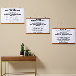 Tapiz Con Marco De Madera Colgadores de tapiz personalizados 36"x26" (x3)
