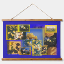 Collage de flor amarilla vintage