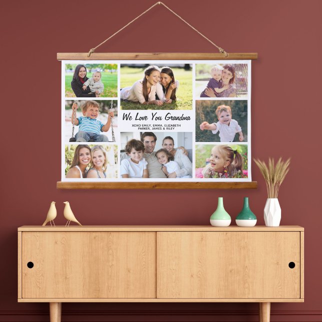Tapiz Con Marco De Madera Collage de fotos de la abuela 8 (Subido por el creador)