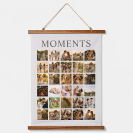Tapiz Con Marco De Madera Collage de fotos de momentos personalizados