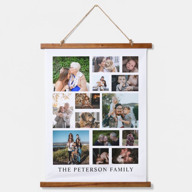 Tapiz Con Marco De Madera Collage de fotos familiar 14 Nombre de imagen Tapi (Anverso)