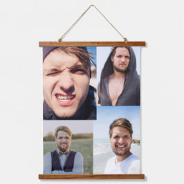 Tapiz Con Marco De Madera Collage de fotos Pon tu cara en una