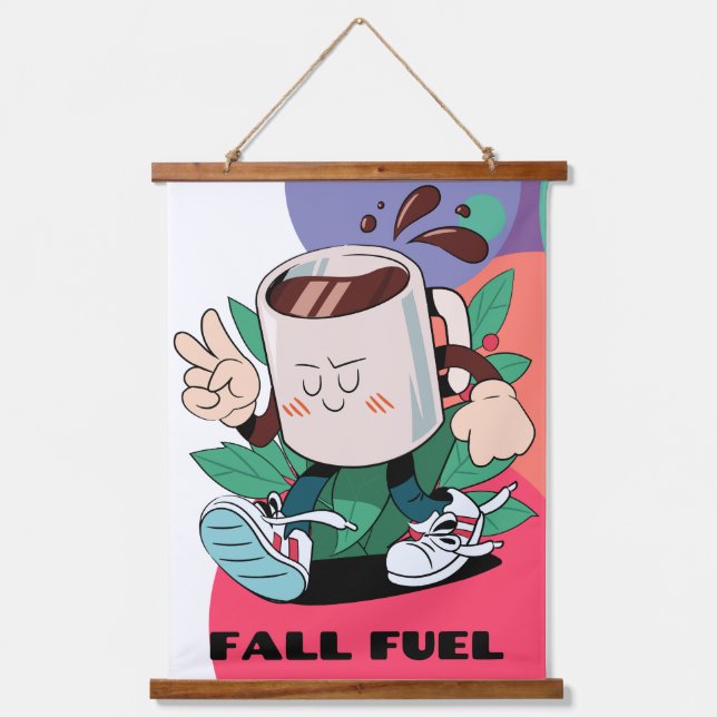 Tapiz Con Marco De Madera Combustible de caída (Anverso)