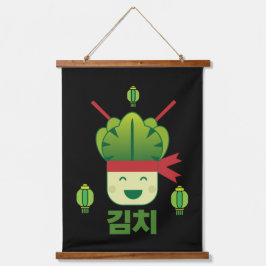 Tapiz Con Marco De Madera Comida kimchi asiática