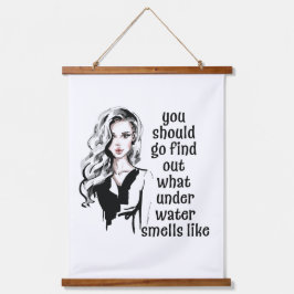 Tapiz Con Marco De Madera Cómo huele bajo el agua