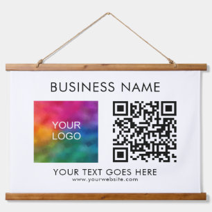 Tapiz Con Marco De Madera Compañía Empresa Comercial Titular de código QR Me