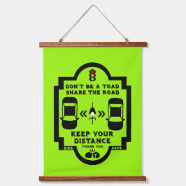 Tapiz Con Marco De Madera Concienciación sobre la seguridad vial en las bici