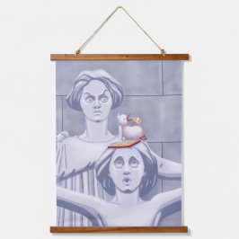 Tapiz Con Marco De Madera Conflicto de Nueva York