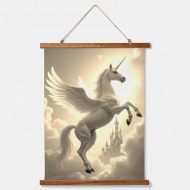 Tapiz Con Marco De Madera conjunto de unicornio Wood Topic Wall Tapestry Dos