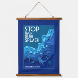 Tapiz Con Marco De Madera Contaminación del mar final