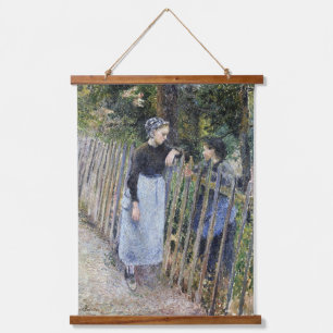Tapiz Con Marco De Madera Conversación de Vintage Camille Pissarro