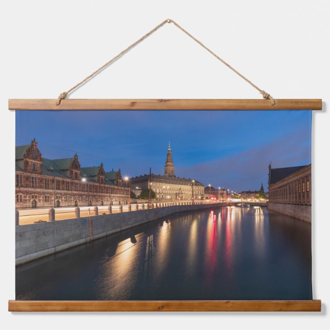 Tapiz Con Marco De Madera Copenhague Dinamarca (Anverso )