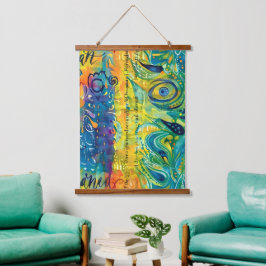 Tapiz Con Marco De Madera Corazón Y Alma: Resumen minimalista