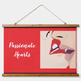 Tapiz Con Marco De Madera Corazones apasionados