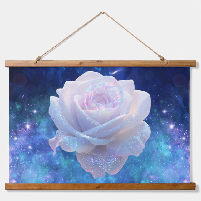 Tapiz Con Marco De Madera Cosmic Flower Hanging Tapestry (Anverso )