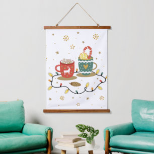Tapiz Con Marco De Madera Cosy Gold Navidades Coffee Cocoa
