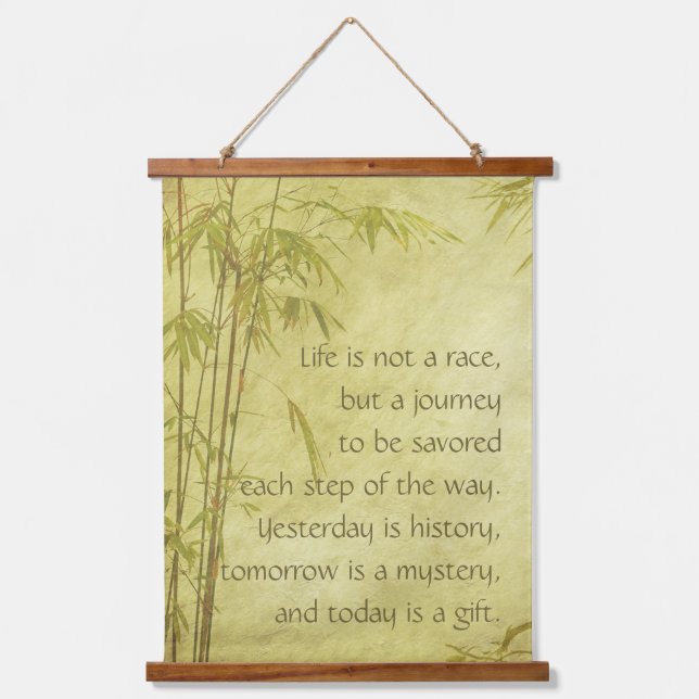 Tapiz Con Marco De Madera Cotización inspiradora, Personalizado 26"x36" Pane (Anverso)