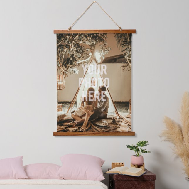 Tapiz Con Marco De Madera Crea tu propia foto de familia Personalizado Keeps (Dormitorio)