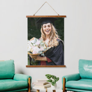 Tapiz Con Marco De Madera Crea Tu Propia Foto De Graduado Personalizada