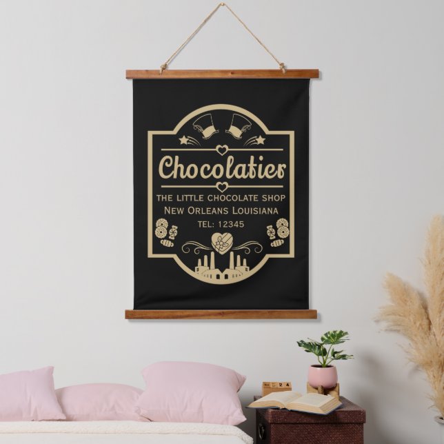 Tapiz Con Marco De Madera Creador de chocolate (Dormitorio)