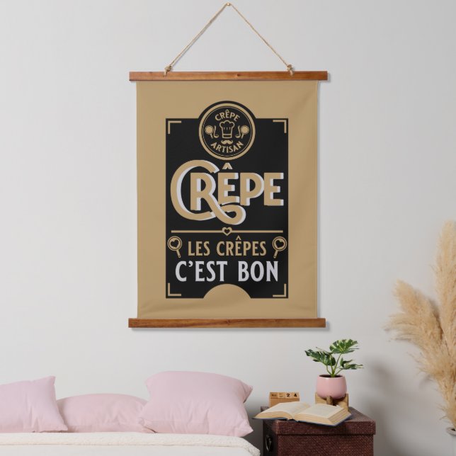 Tapiz Con Marco De Madera Crepes francesas (Dormitorio)