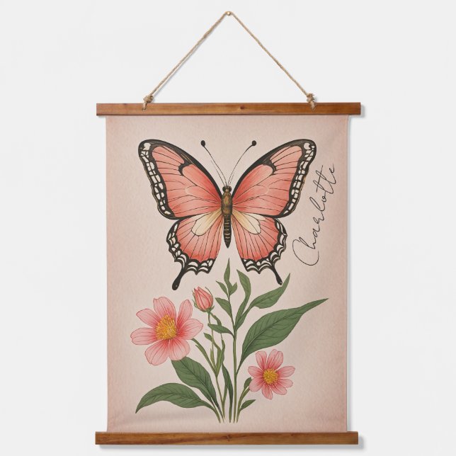 Tapiz Con Marco De Madera Crimson Serenade Personalizada (Anverso)