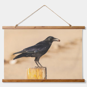 Tapiz Con Marco De Madera Crow americano
