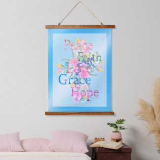 Tapiz Con Marco De Madera Cruz floral