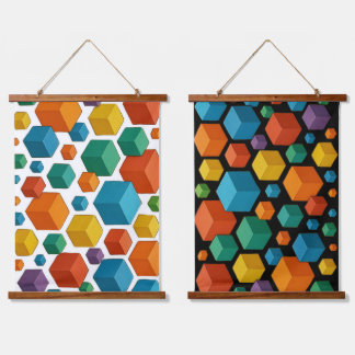 Tapiz Con Marco De Madera Cubes galore Wood Topped Wall Tapestry