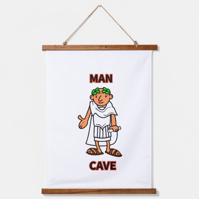 Tapiz Con Marco De Madera Cueva de Hombre (Anverso)