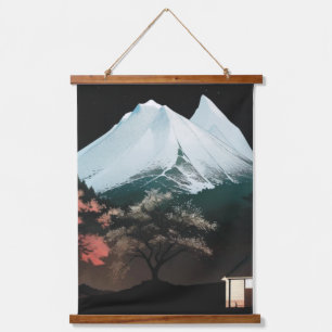 Tapiz Con Marco De Madera Cuidados paisajes montañosos