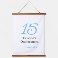 cumpleaños 15 de quinceañera azul negro letra negr