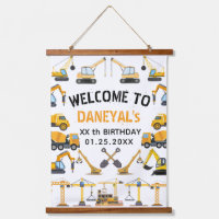 Cumpleaños infantil de construcción moderna