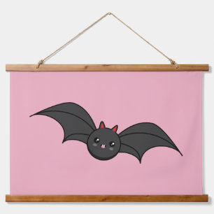 Tapiz Con Marco De Madera Cute Bat