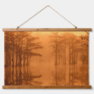 Tapiz Con Marco De Madera Cypress Trees Parque Estatal George Smith