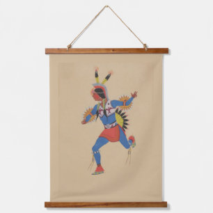 Tapiz Con Marco De Madera Danza de Guerra (o El Corredor)