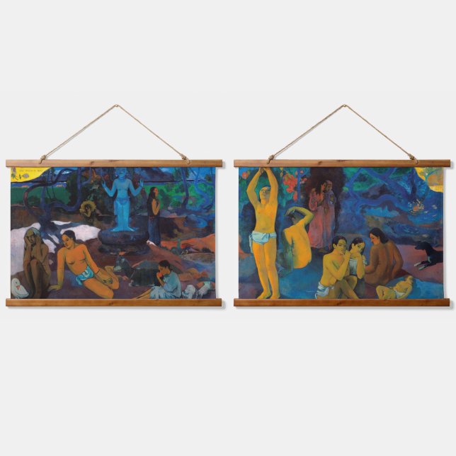 Tapiz Con Marco De Madera ¿De Dónde Venimos?, Gauguin (Doble)