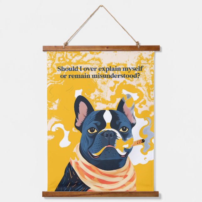 Tapiz Con Marco De Madera Debería Explicarme (Anverso)