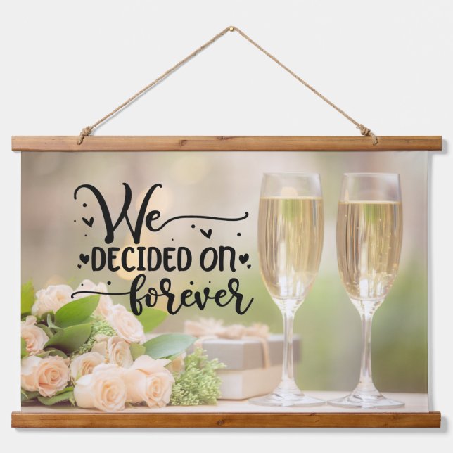 Tapiz Con Marco De Madera Decidimos por siempre (Anverso )