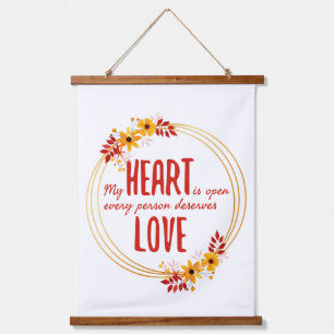 Tapiz Con Marco De Madera declaraciones positivas de amor propio y éxito