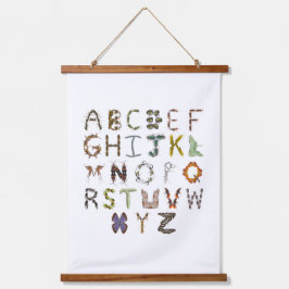 Tapiz Con Marco De Madera Decoración de guardería de fallos - Alfabeto de in