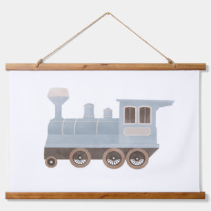 Tapiz Con Marco De Madera Decoración De La Habitación De Los Niños Del Tren 