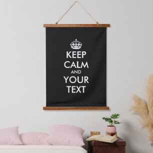 Tapiz Con Marco De Madera Decoración personalizada Mantén la calma y sigue a