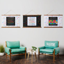 Tapiz Con Marco De Madera Decoración sostenible de SDG para el hogar, la ofi