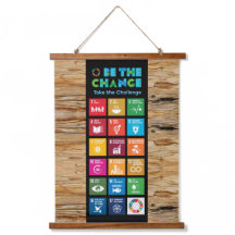 Decoración sostenible de SDG para el hogar, la ofi