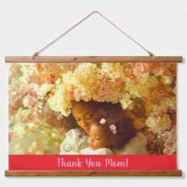 Tapiz Con Marco De Madera Dedicación A Las Mamás